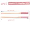 2Pcs Foot Scrub Brush Long Handled Soft Rubber Toe Scrubber Exfoliating Foot Scrubber for Shower Bathroom - Seniors Men Women, Rose view 4