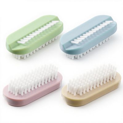 4 Pack Nail Brush for Cleaning Fingernails, Two Sided Fingernail Scrub Brush Soft Stiff Bristles Nails Scrubber Brushes Hand Nail Cleaning Brushes for Hands, Toes Men, Women