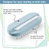 4 Pack Nail Brush for Cleaning Fingernails, Two Sided Fingernail Scrub Brush Soft Stiff Bristles Nails Scrubber Brushes Hand Nail Cleaning Brushes for Hands, Toes Men, Women view 3