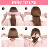 5 Pieces Hair Bun Maker,Bun Makers for Women's Hair Twist Hair Clips Lazy Hair Curler Bun Maker,Messy Bun Maker for Women's Long Thick or Thin Hair (Red + Beige + Khaki + Pink + Navy) view 3