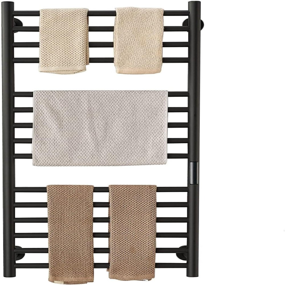 ZOCWJK Wall Mounted Towel Warmer - 15 Towel Capacity Stainless Steel Heated Rack with Timer Perfect for Spa-Like Luxury and Quick Towel Drying at Home.(