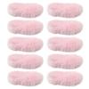 Queenbox 5mm 1.1x2.7in 10pcs Faux Fur Hair Barrettes Accessories, Rectangle Flat Plush Bow Hairpin Soft Pom Poms for Hair Clip Shoe Phone Case Headband, Pink view 4