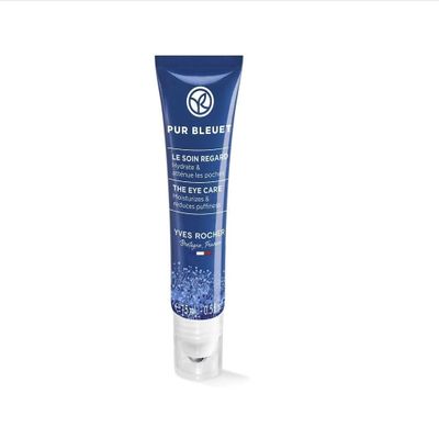 Yves Rocher Pur Bleuet Moisturizing and Toning Eye Contour Gel with Organic Cornflower Refreshing Gel for Eye Area 15 ml/0.5 fl.oz