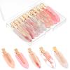 10 Pcs No Crease Hair Clips, No Bend Hair Clips Glitter Pink Bangs Clip Bridesmaid Barrettes for Makeup Creaseless Barrettes Bridesmaid Gifts HairSetting Clip view 1