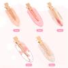 10 Pcs No Crease Hair Clips, No Bend Hair Clips Glitter Pink Bangs Clip Bridesmaid Barrettes for Makeup Creaseless Barrettes Bridesmaid Gifts HairSetting Clip view 2