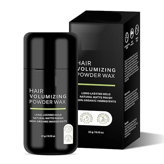 Hair Volumizing Powder Wax - 15g | 24 Hrs Strong Hold | Natural Matte Finish | 100% Organic Ingredients | Perfect Hair Styling Powder
