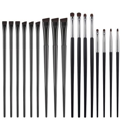 17 Pcs Flat Angled Eyeliner Brush Set Eye Makeup Brush Sets for Powder Gel Cream Liquid Concealer Eyebrow Brushes Mini Smudge Brushes for Eyeliner Eyeshadow