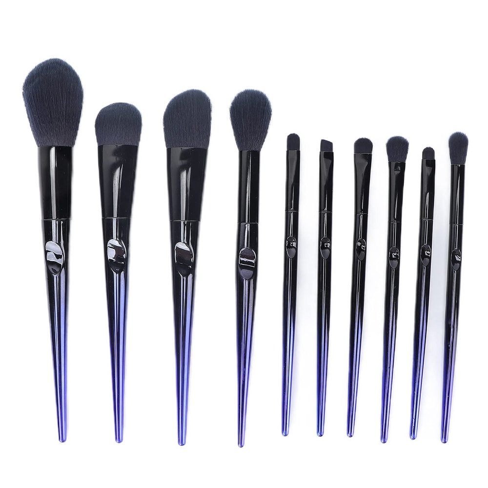 10Pcs Eyeshadow Blush Brush Set, Cosmetic Makeup Brushes, Portable Soft Hair Makeup Tool with Ergonomic Handle, Brush Head for Beginners and Professionals