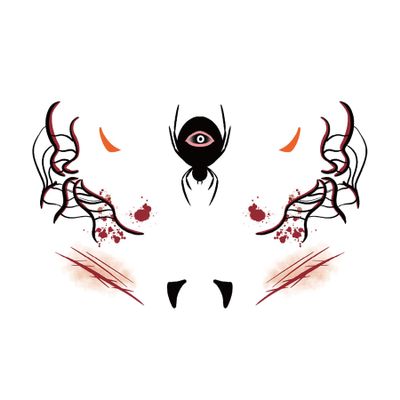 10-Pack Multi-Style Temporary Face Tattoos: Halloween Fake Scars, Chinese Fairy Glitter | Waterproof, Skin-Safe | For Adult Festivals, Cosplay, Holiday Bashes6