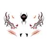10-Pack Multi-Style Temporary Face Tattoos: Halloween Fake Scars, Chinese Fairy Glitter | Waterproof, Skin-Safe | For Adult Festivals, Cosplay, Holiday Bashes6 view 1
