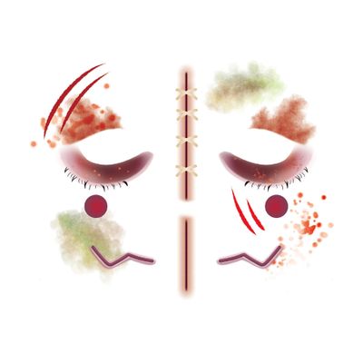 10-Pack Multi-Style Temporary Face Tattoos: Halloween Fake Scars, Chinese Fairy Glitter | Waterproof, Skin-Safe | For Adult Festivals, Cosplay, Holiday Bashes1