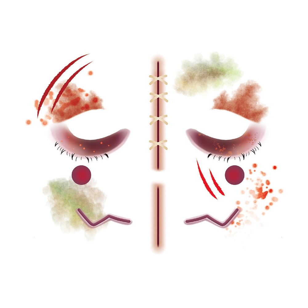 10-Pack Multi-Style Temporary Face Tattoos: Halloween Fake Scars, Chinese Fairy Glitter | Waterproof, Skin-Safe | For Adult Festivals, Cosplay, Holiday Bashes1