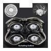 Shaver Replacement Heads Blades Skull Shaver Compatible for PitbullGold PRO(4 PCS B) view 2