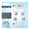 Shaver Replacement Heads Blades Skull Shaver Compatible for PitbullGold PRO(4 PCS B) view 3