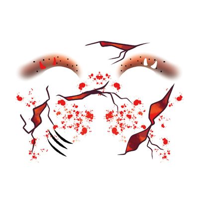 10-Pack Multi-Style Temporary Face Tattoos: Halloween Fake Scars, Chinese Fairy Glitter | Waterproof, Skin-Safe | For Adult Festivals, Cosplay, Holiday Bashes10