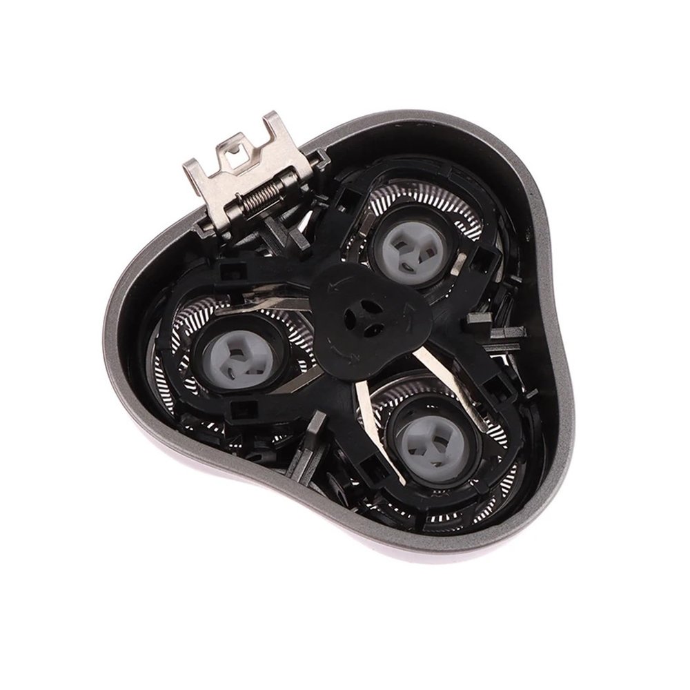 1Pc Shaver Head Compatible for Enchen, Compatible for Blackstone Electric Shavers Dual-Layer Blade Steel Blade Head(Black)