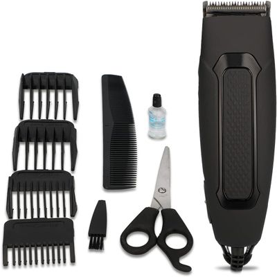 10-Piece Hair Clipping Kit with Precision Blades, Guide Attachments, Scissors, and Ergonomic Grip  Professional Grooming Set