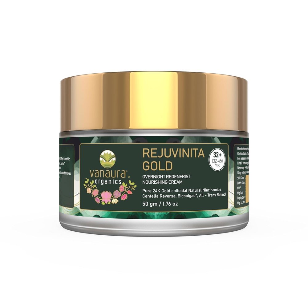 Van'aura Organics Product Name:Rejuvinita Gold Overnight Regenerist Nourishing Cream 32+(32 To 45Years)