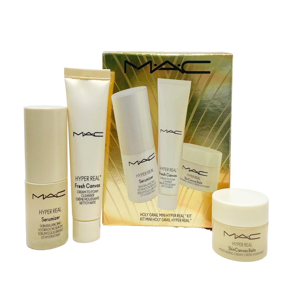 M.A.C Cosmetics Holy Grail Mini Hyper Real Kit - Hydration Serum, Cream-To-Foam Cleanser and Moisturizing Cream