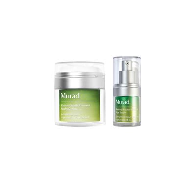 Murad Retinol Youth Renewal Combo - Night Cream and Eye Serum for Targeting Droopy Lids, Undereye Puffiness, Dark Circles, Crepey, Sagging Skin, and Deep Wrinkles, Set of 2