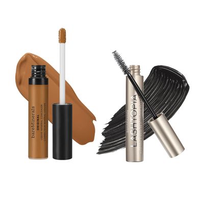 bareMinerals Original Liquid Mineral Concealer, Brightening Dark Circle + Lashtopia Mega Volume Black Mascara Bundle