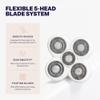 Freebird FlexSeries BodySmooth Rotary Blade Refill for Women - Gentle Shave for Sensitive Skin, 5 Contouring Heads, 50+ Shaves, Mess-Free Cleanup view 3