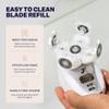 Freebird FlexSeries BodySmooth Rotary Blade Refill for Women - Gentle Shave for Sensitive Skin, 5 Contouring Heads, 50+ Shaves, Mess-Free Cleanup view 4