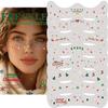 8Pcs Christmas Face Makeup Patches, Glitter Freckles Face Tattoo for Teenagers & Young Women, Sparkle Freckles Waterproof Face Glitter Freckles for Christmas (8PcsI) view 1