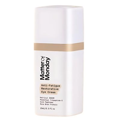 Matter of Monday Anti-Fatigue Eye Cream - Professional Strength Peptide Eye Cream for Dark Circles, Puffiness & Fine Lines - Restorative Under Eye Cream with Collagen Support, 0.5 oz