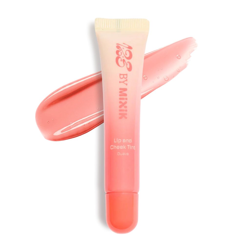 123 by MIXIK Cheeky Tint Blush and Lip Stain with Squalane & Sodium Hyaluronate, Vegan, Cruelty-Free Hydrating Blush for Cheeks & Lips, 0.3 fl oz (9ml) (Guava)