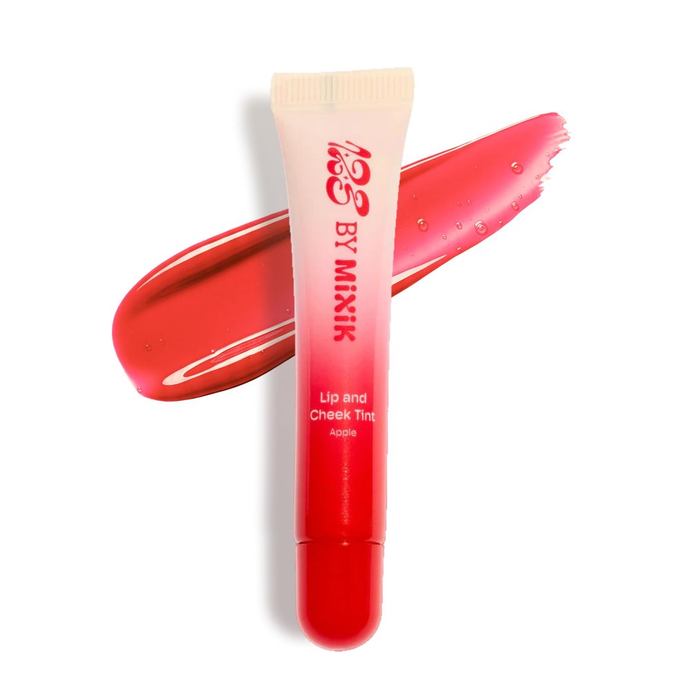 123 by MIXIK Cheeky Tint Blush and Lip Stain with Squalane & Sodium Hyaluronate, Vegan, Cruelty-Free Hydrating Blush for Cheeks & Lips, 0.3 fl oz (9ml) (Apple)
