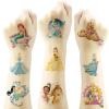 20Sheets Disney Cartoon Princess Temporary Tattoos Birthday Themed Party Supplies Decoration Favors Cartoon Cute Sticker for Teens Adults view 1