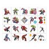 20Sheets Superhero Temporary Tattoos Birthday Themed Party Supplies Decoration Favors Cartoon Cute Sticker for Kids Boys Home Activity Class Prizes Carnival Christmas Rewards (C) view 4