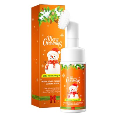 Moily Silicone Face Wash Tool Gentle Massaging Brush Head for Refreshing Facial Cleansing Orange One Size