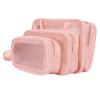 3Pcs Pink Makeup Bag Set Waterproof Multifunction Large Capacity Portable Travel Cosmetic Organizer Bag for Outdoor Travel view 2