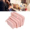 3Pcs Pink Makeup Bag Set Waterproof Multifunction Large Capacity Portable Travel Cosmetic Organizer Bag for Outdoor Travel view 4