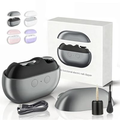 2026 Upgrade Smart Nail Clipper with LED Light & Storage Box, Electric Toenail Clippers for Seniors, Multi Function Nails Trimmer, Automatic Collection of Nail Clippings
