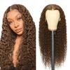 wigs 360 Full Highlight Deep Wave Frontal Wig 13x4 13x6 Hd Lace Brown Lace Front Human Hair WigsGlueless Wig Human Hair Ready To Wear hairpiece(250 Density,4X4 HD LACE_18INCHES) view 1
