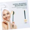 PLAFOPE Double-Sided Bath Brush with Long Handle and Soft Bristles for Back Scrubbing Exfoliating Shower Scrubber for Enhanced Skin Circulation and Convenient Shoulder, Back, Waist view 4