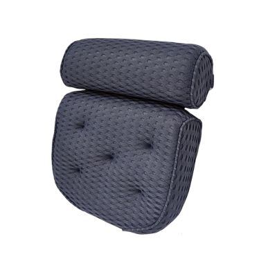Bath Pillow 4D Square bath pillow with suction cup, Bathroom Accessories Massage White Spa Pillow(R)