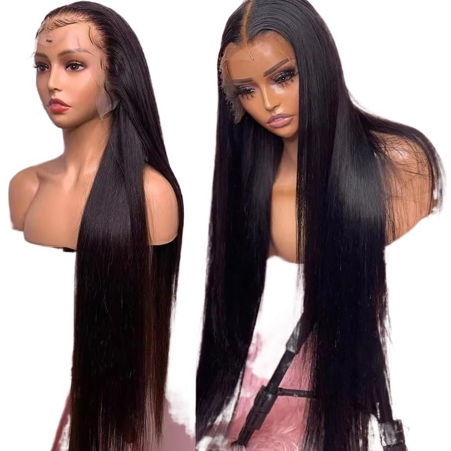 wigs 40 42 Inch Straight Lace Front Wigs Human Hair 360 Full Lace Wigs For Women Brazilian Pre Plucked 13x4 13x6 Hd Lace Frontal Wig hairpiece(13x6 HD Lace Wig,210 DENSITY_36INCHES)