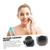 LIFKOME Soft Silicone Dual-Sided Facial Cleansing Brush with Lid Gentle Exfoliator and Deep Pore Scrubber for Daily Skin Care Travel-Friendly Black Face Wash Tool view 3