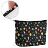 Portable Cosmetic Organizer for Women Travel Zipper Make Up Bag Constellation Solar System Outer Space Lightweight Makeup Brush Toiletry Bag view 4