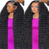 wigs 300 Density 40 50Inch Deep Wave 13x6 HD Lace Frontal Human Hair Wig Water Curly 7x5 Glueless Lace Front Wig Human Hair For Women hairpiece(250 Density,13X6 HD LACE WIG_40INCHES) view 1