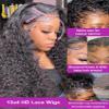 wigs 300 Density 40 50Inch Deep Wave 13x6 HD Lace Frontal Human Hair Wig Water Curly 7x5 Glueless Lace Front Wig Human Hair For Women hairpiece(250 Density,13X6 HD LACE WIG_40INCHES) view 3