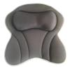 Bath Pillow 4D Square Bathtub Pillow Blue Gray 7 Suction Cup Spring Massage White Spa Pillow(Grey butterfly) view 1