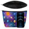 Travel Zipper Cosmetic Case Solar System Space Portable Skincare Brushes Storage Bag Lightweight Toiletry Make Up Bag view 3