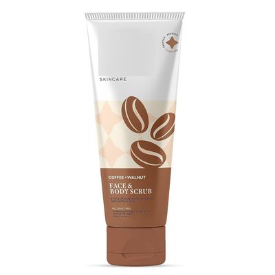 Coffee Body Scrub Walnut Exfoliating Detan Face & Body Scrub for Blackheads, Whiteheads, Reduces Tanning & Glowing Skin - For Men & Women 100 Ml