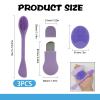 3pcs Silicone Blackhead Remover Tools,Including 1pcs Pore Cleaning Brush, 1pcs Skin Scrubber Face Spatula and Blackhead Extractor,Safe Blackhead Extraction Kit for Men & Women view 2