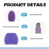 3pcs Silicone Blackhead Remover Tools,Including 1pcs Pore Cleaning Brush, 1pcs Skin Scrubber Face Spatula and Blackhead Extractor,Safe Blackhead Extraction Kit for Men & Women view 3